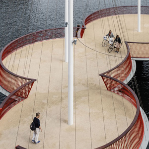 Zick-Zack-Panorama-Weg im Kopenhagener Hafen eröffnet